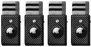Four SafeTrack Wallets side by side